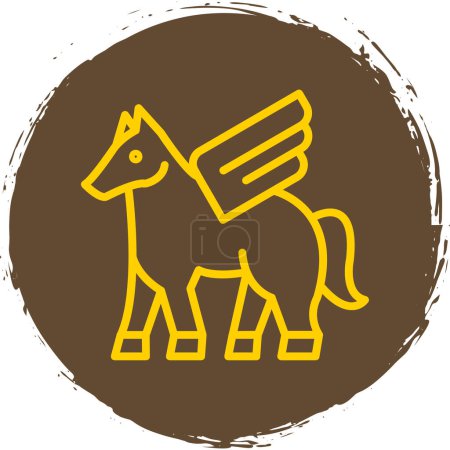 Illustration for Pegasus animal icon, vector illustration - Royalty Free Image
