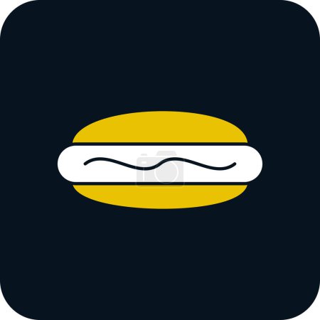 Illustration for Hot dog icon, vector illustration simple design - Royalty Free Image