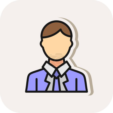 Illustration for Unique male teacher vector line icon - Royalty Free Image
