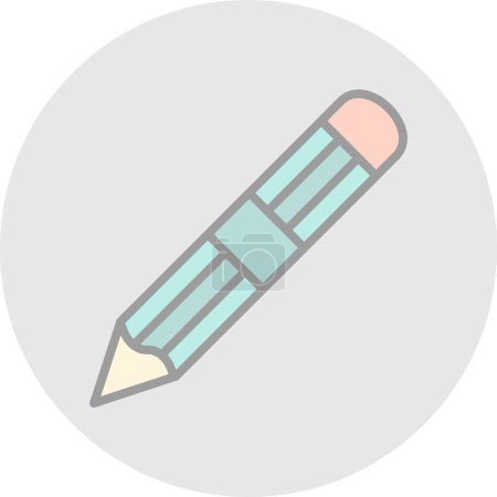 Téléchargez les illustrations : Icône plate crayon. vecteur web illustration simple - en licence libre de droit
