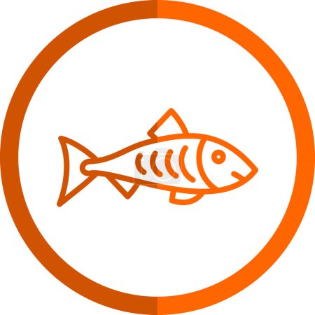 Téléchargez les illustrations : Des saumons. icône web illustration simple - en licence libre de droit