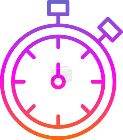 Illustration for Chronometer icon in filled - outline style - Royalty Free Image