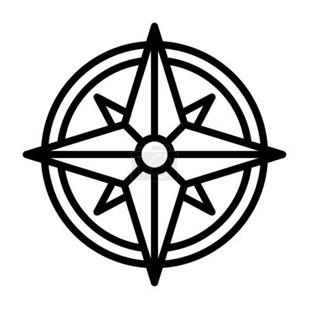 Illustration for Wind rose  icon. vector illustration - Royalty Free Image