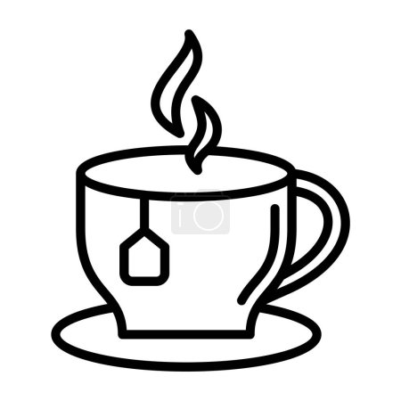 Illustration for Hot cup of tea icon, vector illustration - Royalty Free Image