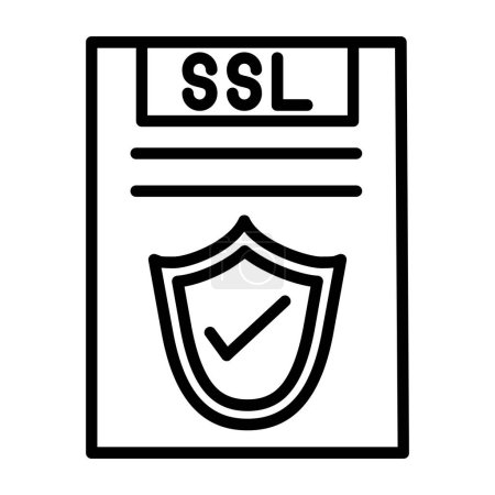 Style d'icône de fichier SSL de conception vectorielle