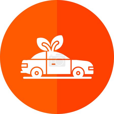 Illustration for Eco car icon, vector illustration simple design - Royalty Free Image