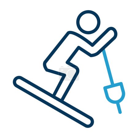 Téléchargez les illustrations : Illustration graphique vectorielle de l'icône Ski - en licence libre de droit