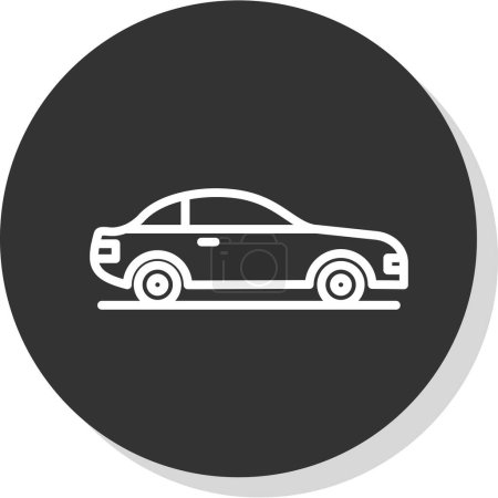 Téléchargez les illustrations : Icône web de voiture, illustration vectorielle - en licence libre de droit