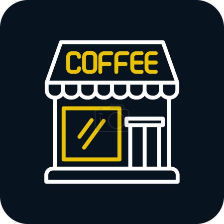Ilustración de Casa de café icono vector ilustración - Imagen libre de derechos