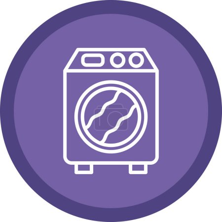 Téléchargez les illustrations : Illustration vectorielle d'une machine à laver - en licence libre de droit