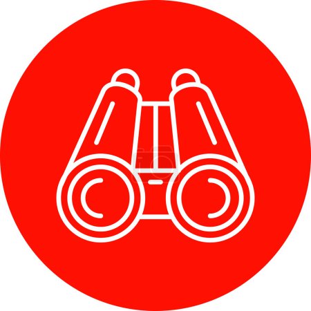 Illustration for Red Binoculars vector illustration simple design - Royalty Free Image