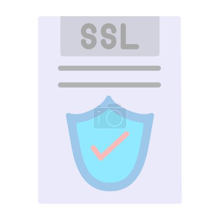 Ilustración de Diseño de vectores SSL File Icon Style - Imagen libre de derechos