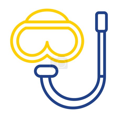 Ilustración de Icono de snorkel, ilustración vectorial - Imagen libre de derechos