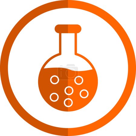 Téléchargez les illustrations : Icône de fiole chimique, illustration vectorielle - en licence libre de droit