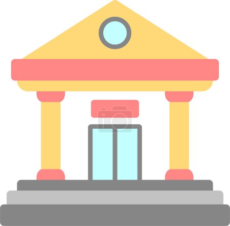 Illustration for Flat illustration of Courthouse icon - Royalty Free Image