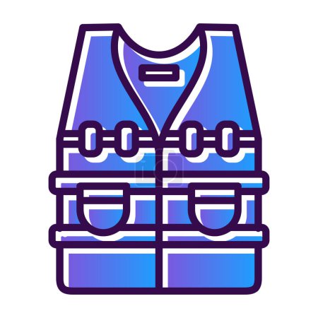 Illustration for Bulletproof vest icon, vector illustration - Royalty Free Image