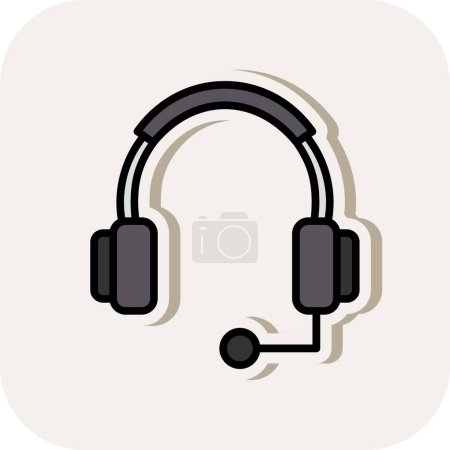 Illustration for Vector illustration of headphones icon - Royalty Free Image