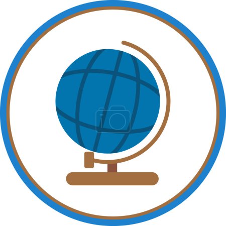 Téléchargez les illustrations : Icône web globe, illustration vectorielle - en licence libre de droit