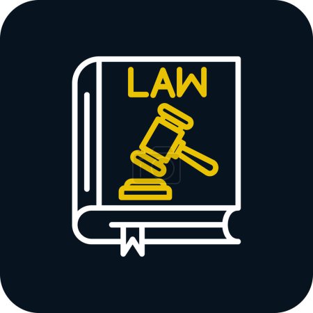 Illustration for Law book icon, vector illustration simple design - Royalty Free Image