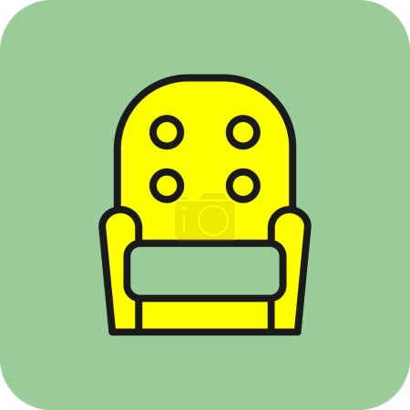 Illustration for Armchair icon vector, illustration - Royalty Free Image