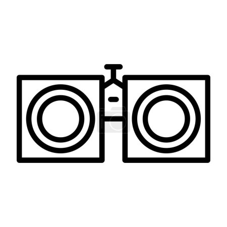 Illustration for Black and white Binoculars vector illustration simple design - Royalty Free Image