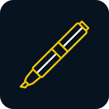 Illustration for Marker pen icon, vector illustration simple design - Royalty Free Image