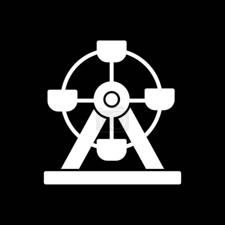 Illustration for Ferris wheel web icon, vector illustration - Royalty Free Image