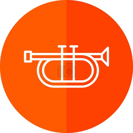 Téléchargez les illustrations : Illustration vectorielle conception de l'icône trompette - en licence libre de droit
