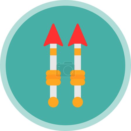 Ilustración de Dos flechas vector icono, flechas de arpón - Imagen libre de derechos