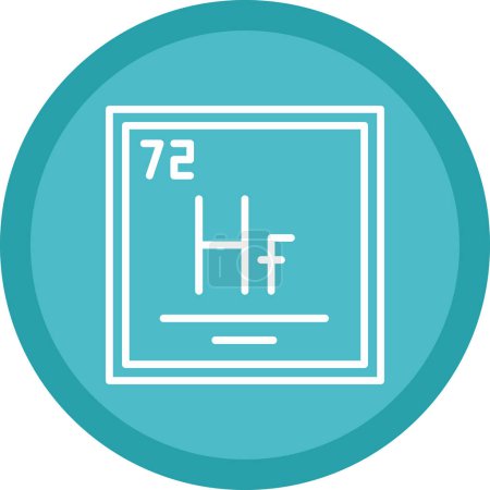 Illustration for Illustration icon of Hafnium - Royalty Free Image