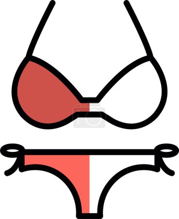 Illustration for Vector illustration of Bikini icon - Royalty Free Image