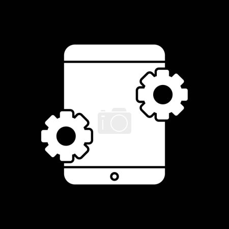 Téléchargez les illustrations : Icône de l'application mobile, illustration vectorielle conception simple - en licence libre de droit