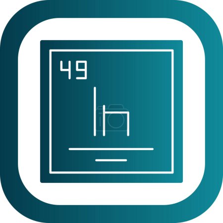 Illustration for Simple icon of Indium vector - Royalty Free Image