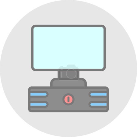 Illustration for Vector illustration of pc computer icon - Royalty Free Image