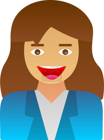 Ilustración de Mujer de negocios avatar icono, vector de ilustración - Imagen libre de derechos