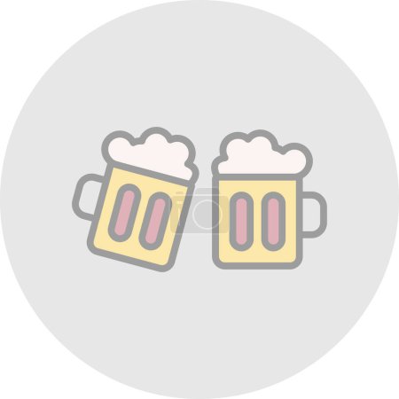 Ilustración de Icono del festival de la cerveza, ilustración del vector - Imagen libre de derechos