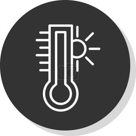 Illustration for Hot temperature flat icon, vector illustration - Royalty Free Image