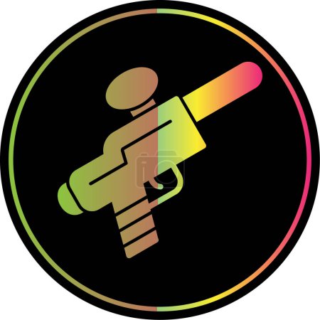 Ilustración de Icono de pistola Paintball, ilustración vectorial - Imagen libre de derechos