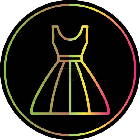 Ilustración de Icono de vestido, vector ilustración diseño simple - Imagen libre de derechos