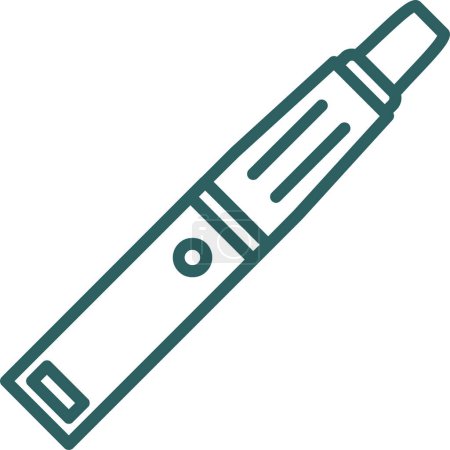 Ilustración de Simple plano cigarrillo electrónico. icono web - Imagen libre de derechos