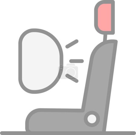 Téléchargez les illustrations : Icône de chaise Airbag dans le style contour - en licence libre de droit