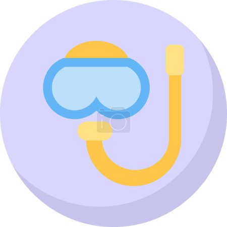 Illustration for Snorkeling icon, vector illustration - Royalty Free Image