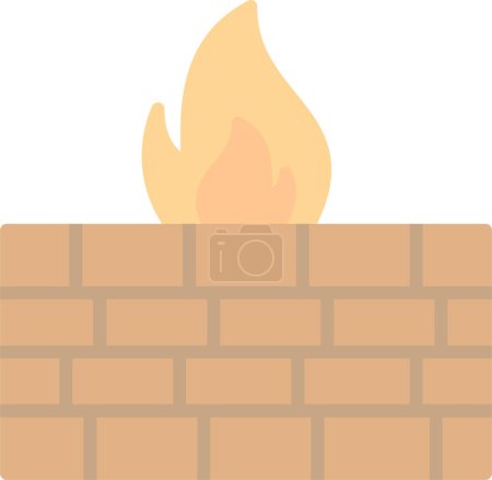 Illustration for Firewall. web icon vector illustration - Royalty Free Image