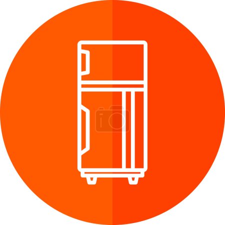 Téléchargez les illustrations : Icône du réfrigérateur, illustration vectorielle design simple - en licence libre de droit