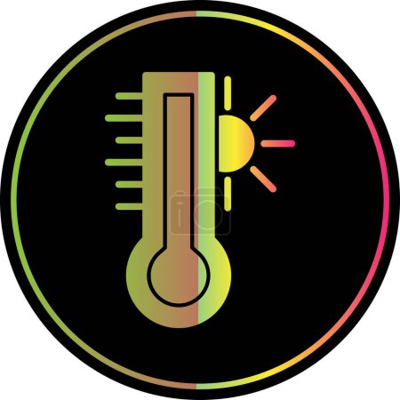 Illustration for Hot temperature flat icon, vector illustration - Royalty Free Image