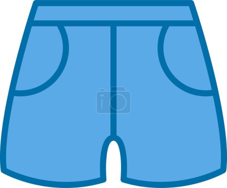 Ilustración de Icono de pantalones cortos, ilustración vectorial vista de diseño simple - Imagen libre de derechos