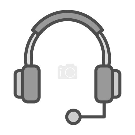 Illustration for Vector illustration of headphones icon - Royalty Free Image