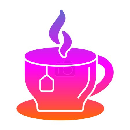 Illustration for Hot cup of tea icon, vector illustration - Royalty Free Image