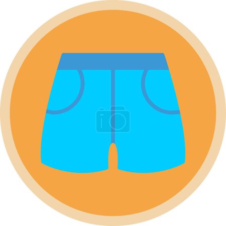 Ilustración de Icono de pantalones cortos, ilustración vectorial vista de diseño simple - Imagen libre de derechos