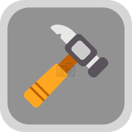 Téléchargez les illustrations : Icône de marteau, illustration vectorielle design simple - en licence libre de droit